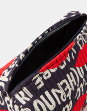 Large Paris Print Make Up Bag, , large