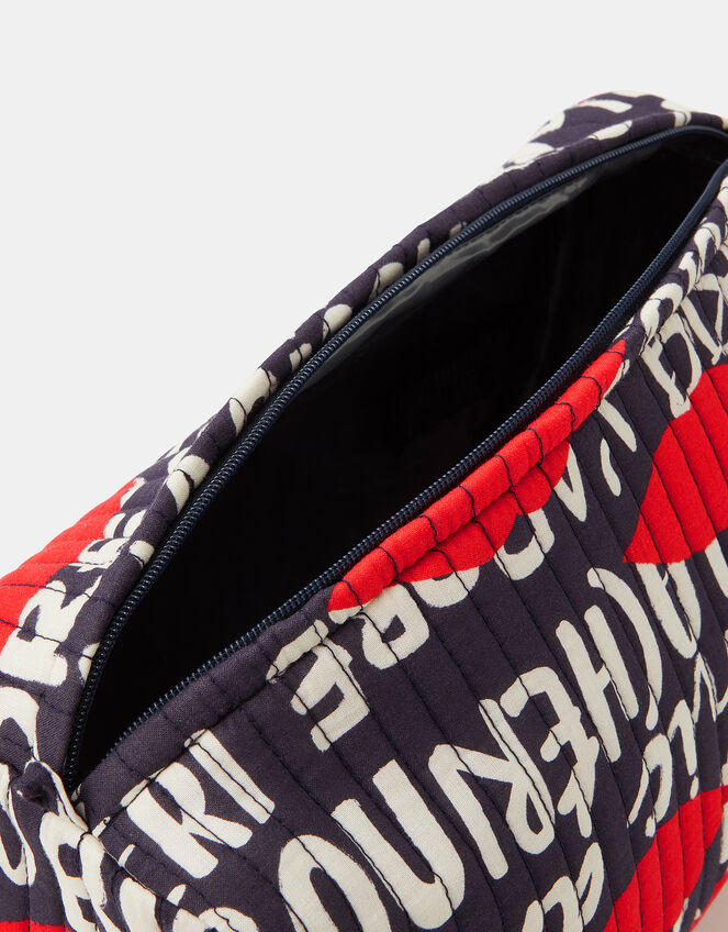 Large Paris Print Make Up Bag, , large