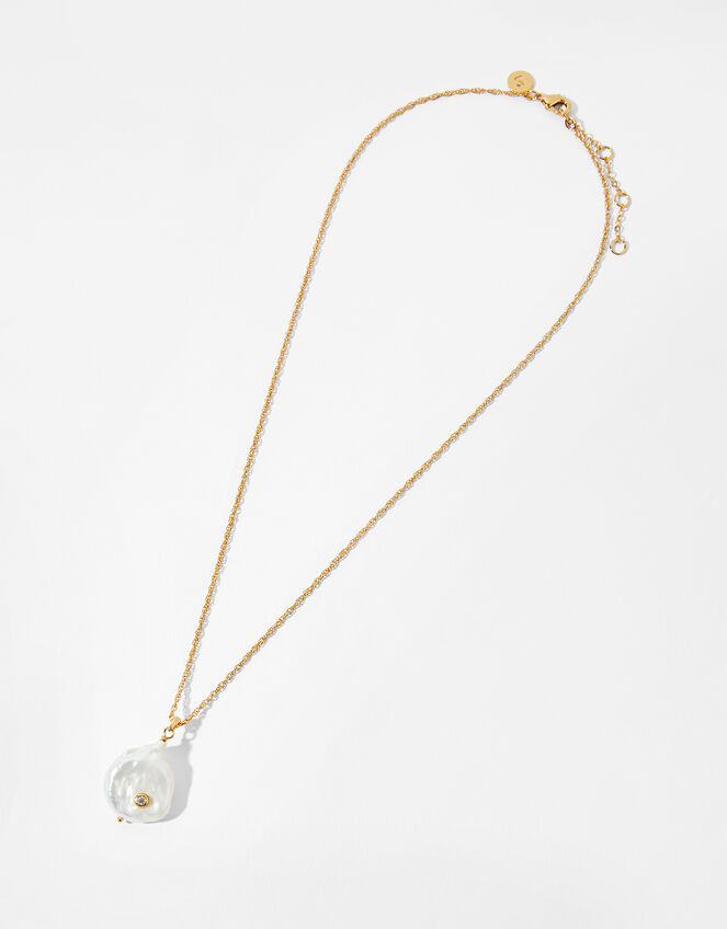 Gold-Plated Freshwater Pearl Necklace, , large