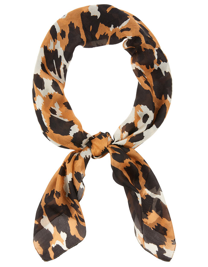 Luxury Leopard Print Scarf in Pure Silk Lightweight scarves