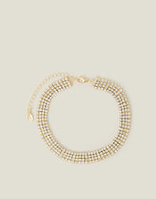 Diamante Collar Choker Necklace, , large