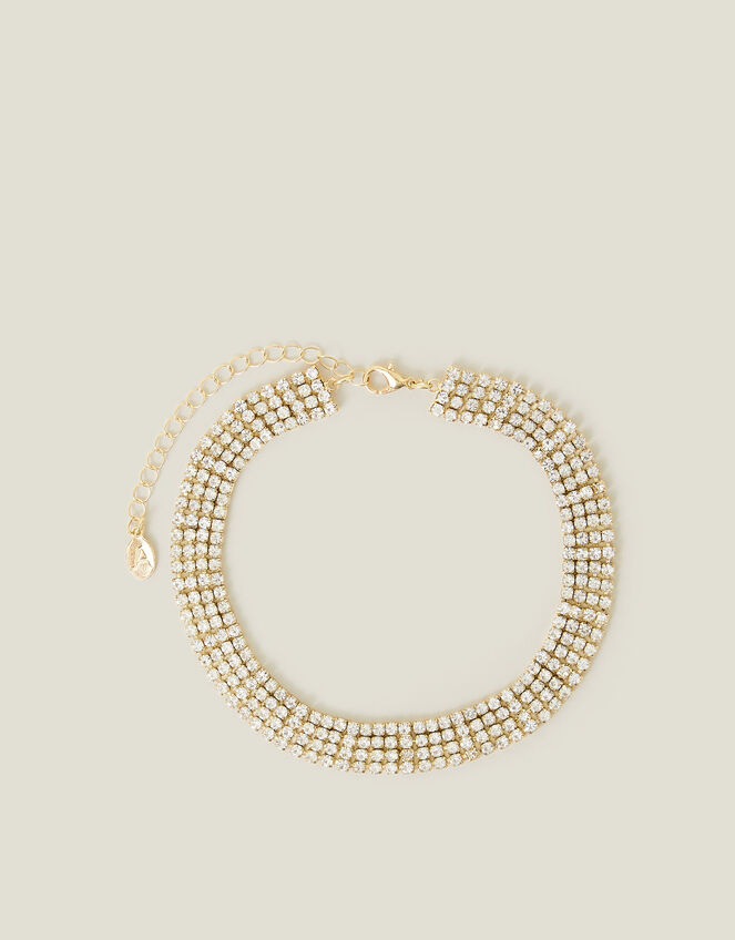 Diamante Collar Choker Necklace, , large