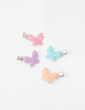 Sparkle Butterfly Hair Clip Set, , large