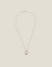 Sterling Silver-Plated Chunky Pendant Necklace, , large