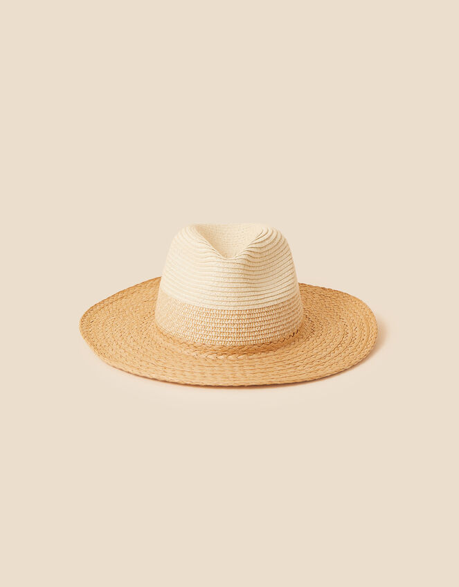 Contrast Weave Fedora, , large
