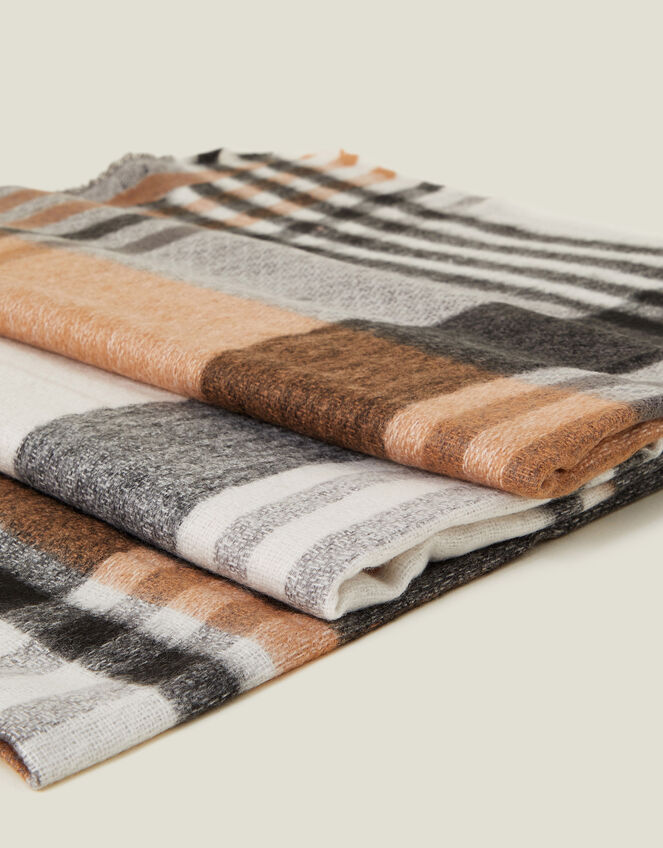 Check Blanket Scarf, , large
