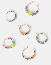 3-Pack Beaded Mini Hoop Earrings, , large