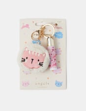 Girls Cat Lip Balm Bag Charm, , large