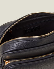 Dina Double Zip Crossbody Bag, Black (BLACK), large