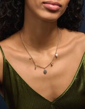 14ct Gold-Plated Ocean Charm Necklace, , large