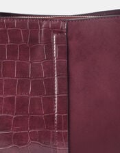 Faux Croc Crossbody Bag, , large