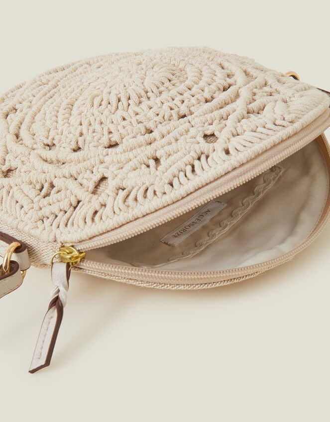 Macrame Circle Crossbody Bag, , large