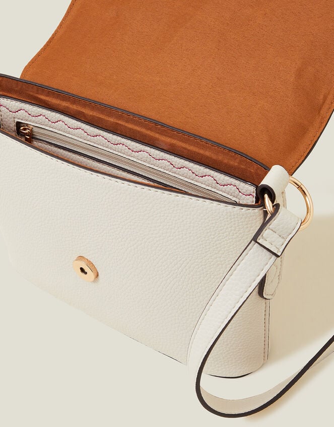 Embroidered Cross-Body Bag, Cream (CREAM), large
