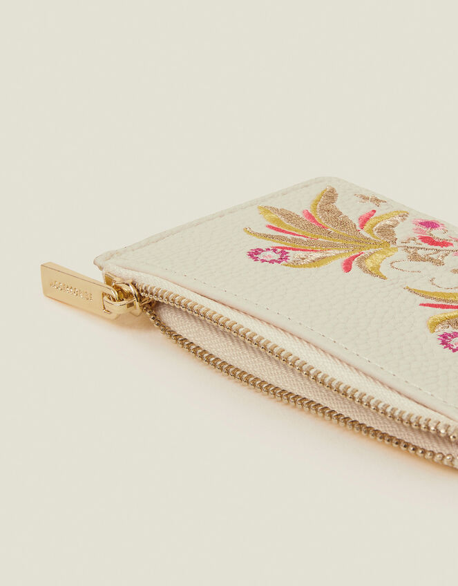 Embroidered Palm Tree Card Holder, , large