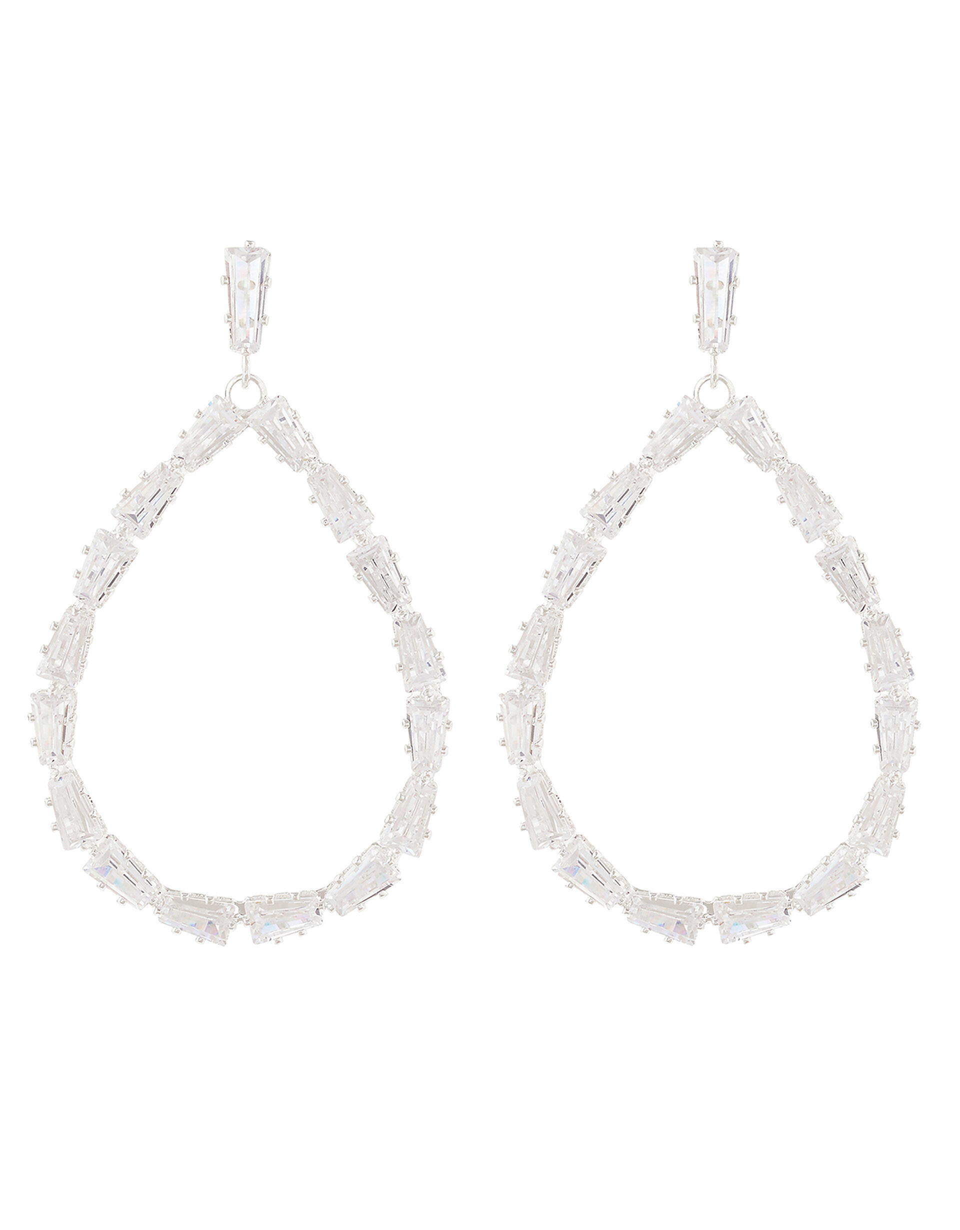 Statement Teardrop Hoop Earrings, , large