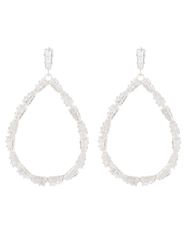 Statement Teardrop Hoop Earrings, , large