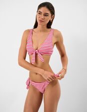 Stripe Tie Front Bikini Top, Multi (BRIGHTS MULTI), large