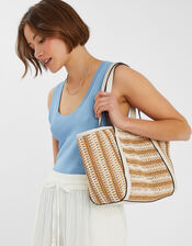Mixed Weave Shoulder Bag, , large