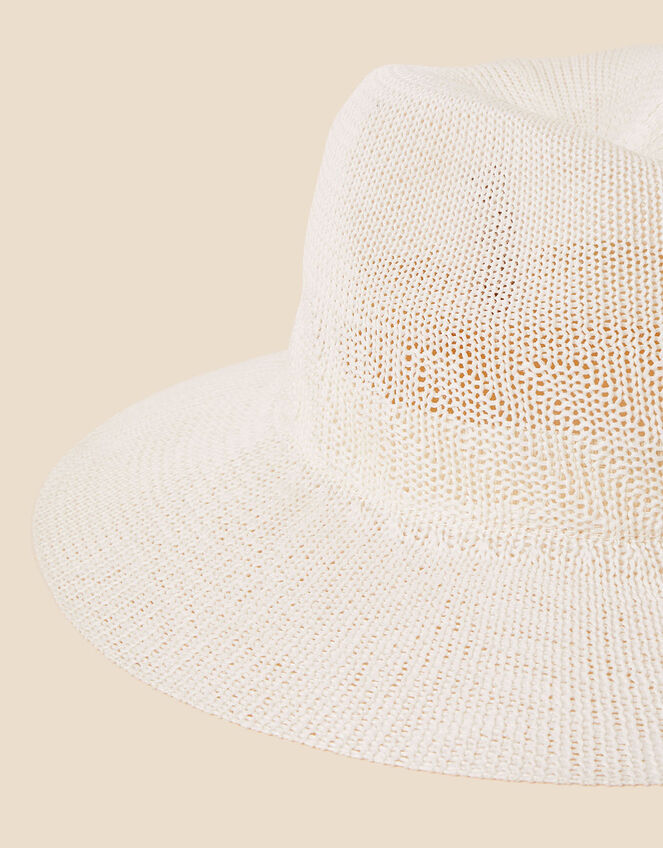 Packable Fedora Hat, Cream (CREAM), large
