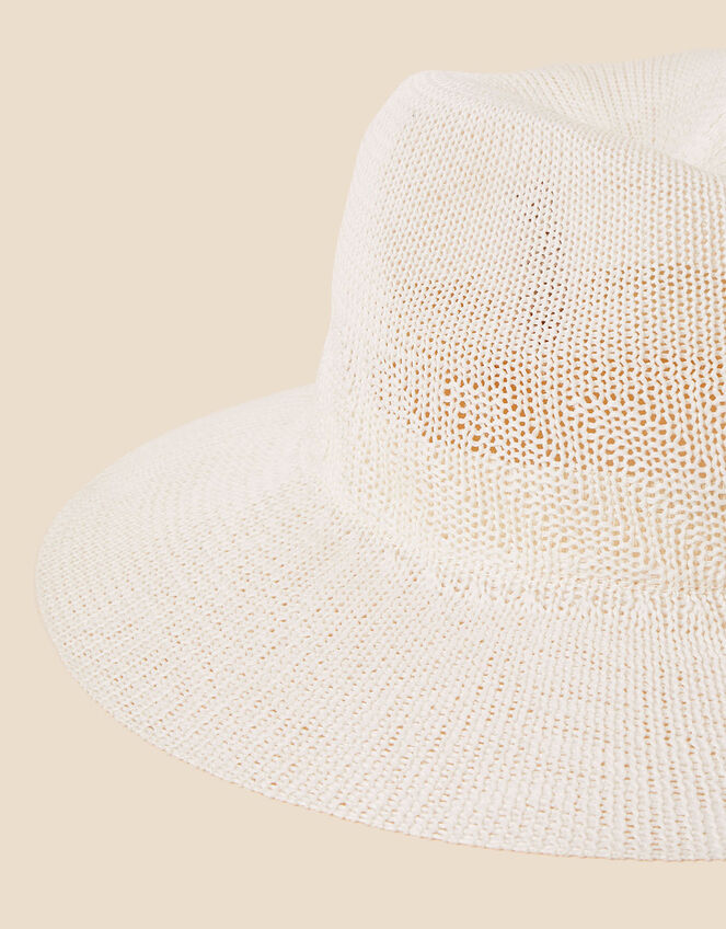 Packable Fedora Hat, Cream (CREAM), large