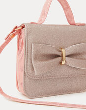 Bow Glitter Crossbody Bag, , large
