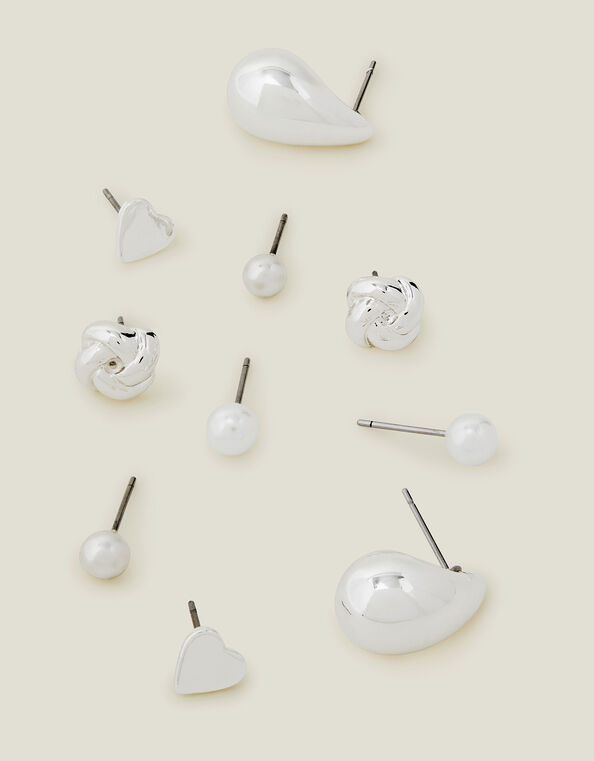 5-Pack Knot Stud Earrings, , large