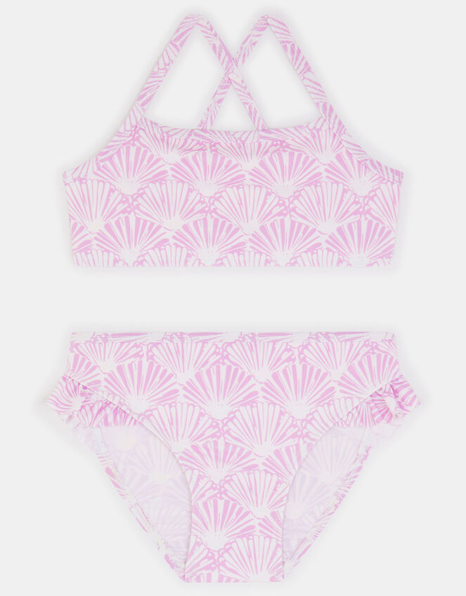 Girls Shell Print Bikini Set, Purple (LILAC), large