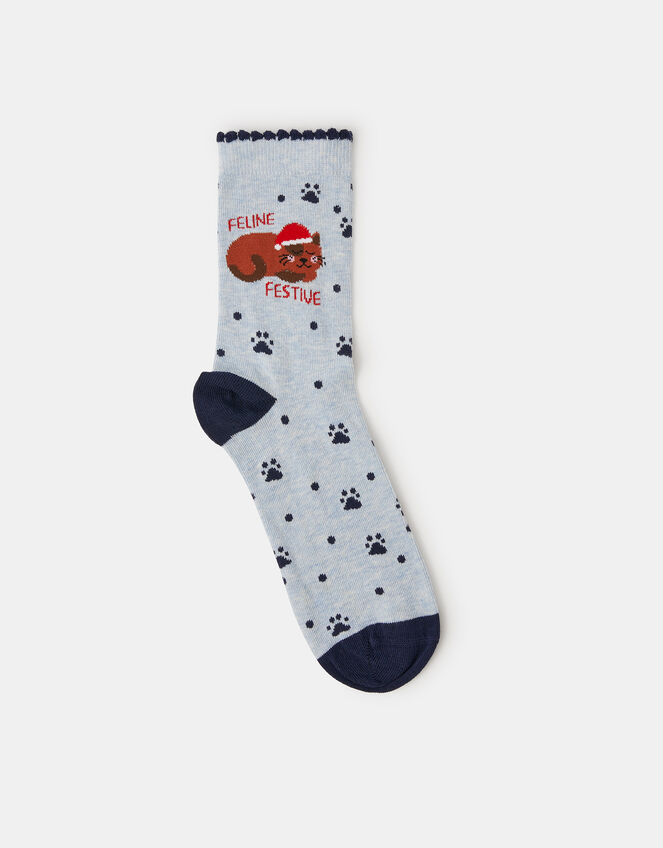 Christmas Cat Socks, , large