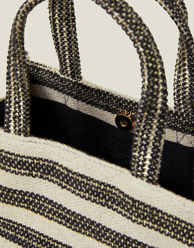 Mini Woven Stripe Handbag, , large