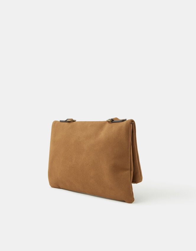 Fold Over Zip Western Crossbody Bag, , large
