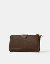 Buckle Faux Leather Wallet, , large
