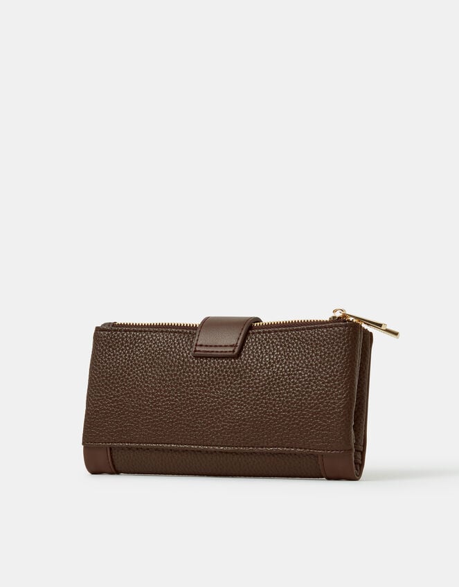 Buckle Faux Leather Wallet, , large