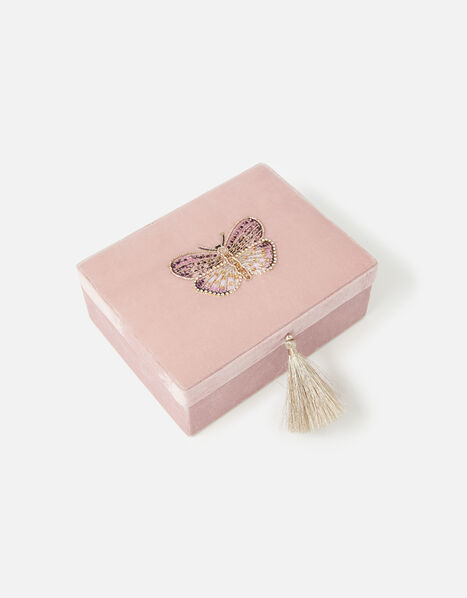 Embroidered Butterfly Jewellery Box, , large