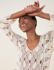Crochet Lace Cover Up, Ivory (IVORY), large