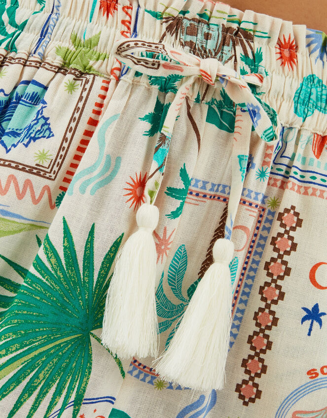 Postcard Print Shorts, Ivory (IVORY), large