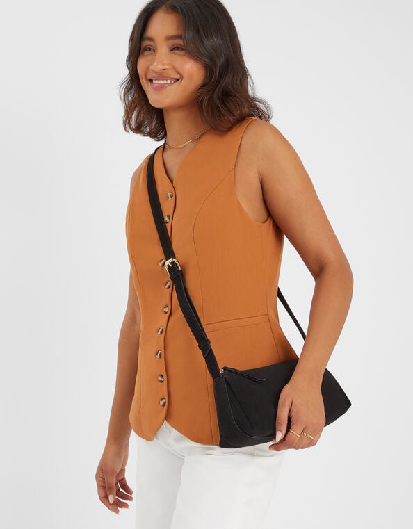 Suede Crossbody Bag, , large