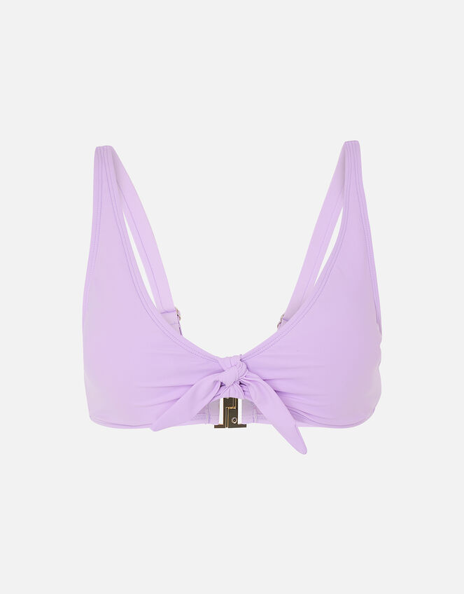 Tie Front Bikini Top, Purple (LILAC), large
