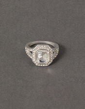 Statement Crystal Ring, White (CRYSTAL), large