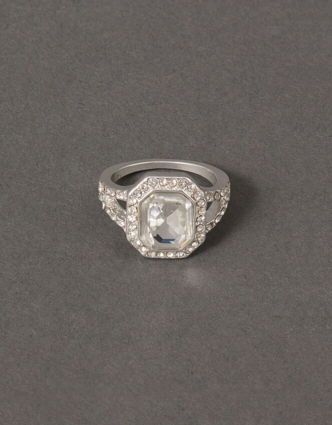 Statement Crystal Ring, White (CRYSTAL), large