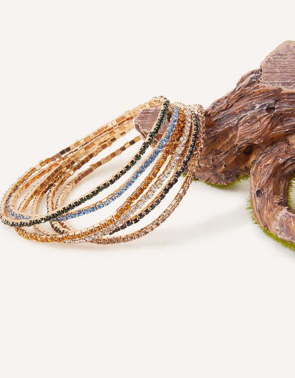 Tiny Gem Stretch Bracelet 6 Pack, , large