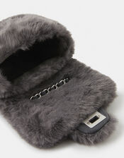 Mini Fluffy Cross-Body Bag, Grey (GREY), large