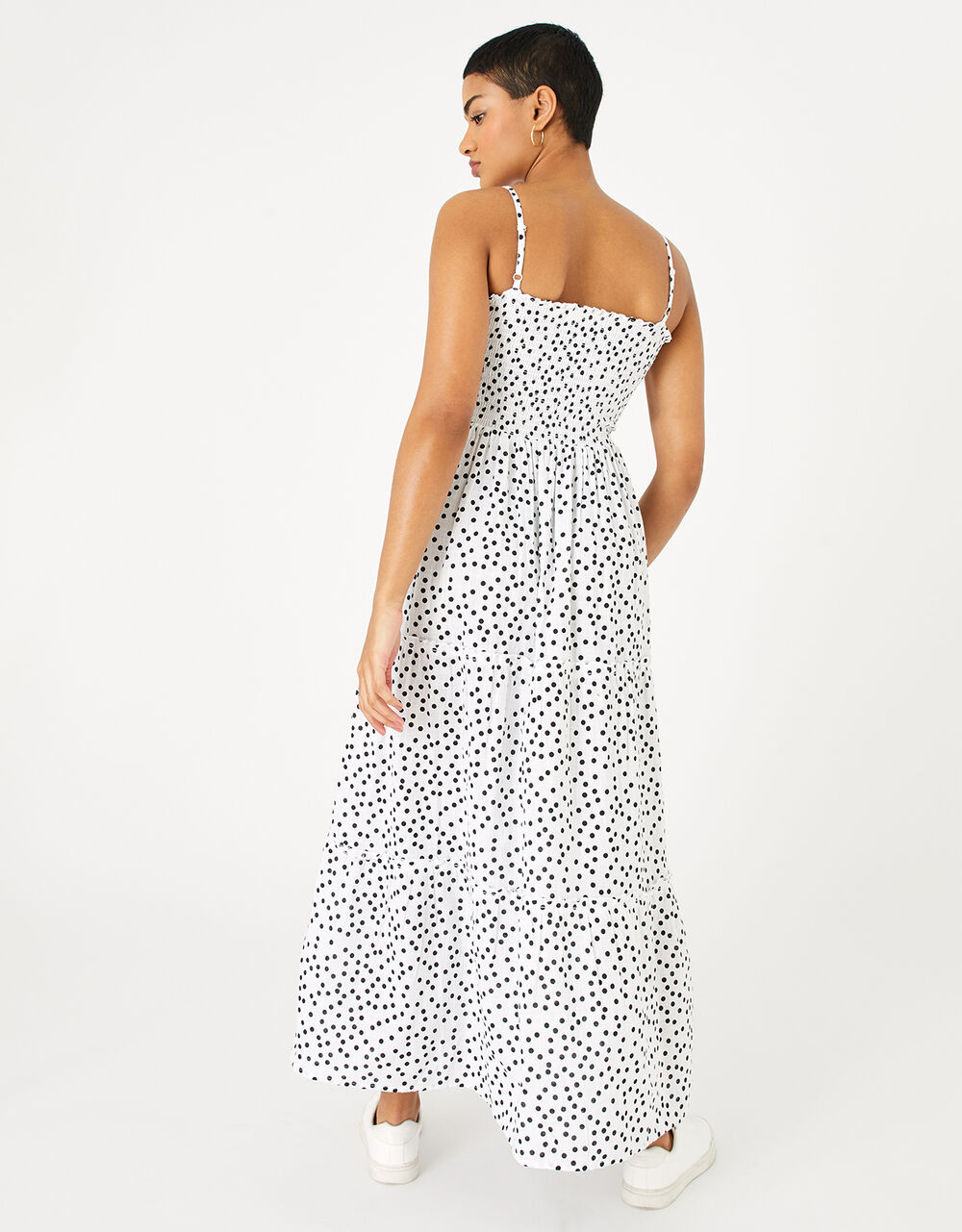 Denny Cotton Bandeau Dress - Black, Khaki, Rusty Red, White