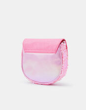 Girls Floral Embroidered Sequin Bag, , large