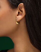 Stainless Steel Horseshoe Hoop Earrings, , large