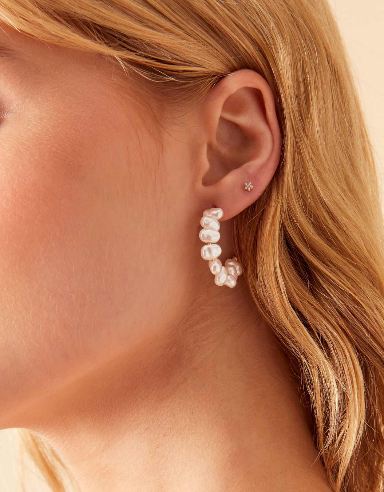 Accessorize pearl top rope earrings