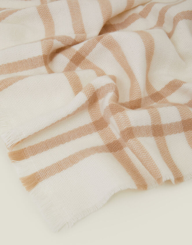 Check Large Blanket Scarf, , large