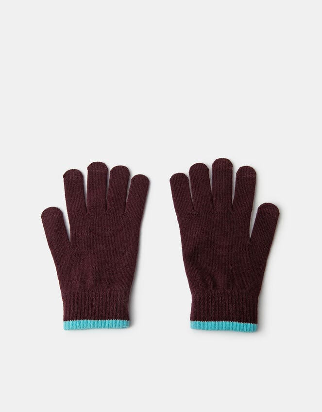 Contrast Edge Touchscreen Gloves, , large