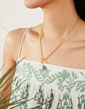 14ct Gold-Plated Baroque Pearl Rope Chain Necklace, , large