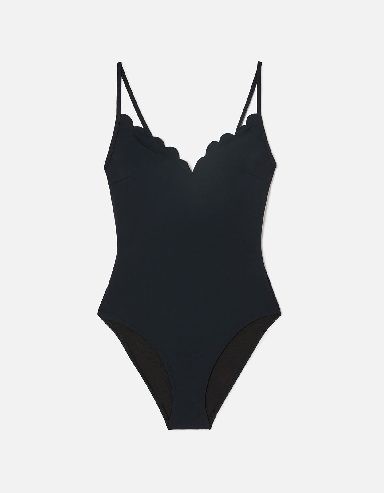 Scallop trim swimsuit store