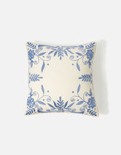 Riviera Embroidered Cushion Cover, Blue (BLUE), large
